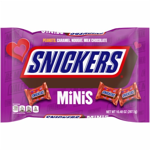 Snickers Minis Chocolate Valentines Day Candy Bars Perspective: front