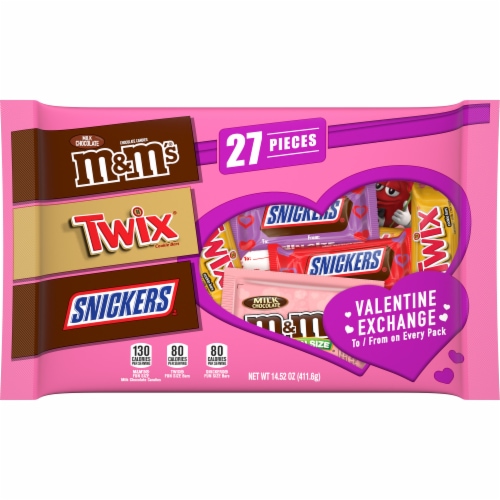 Save on M&M's Milk Chocolate Fun Size Valentine Exchange - 27 ct Order  Online Delivery