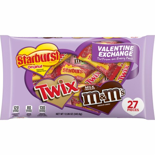 M&M's Milk Chocolate Fun Size Candies Valentine Exchange Bag, 27 ct - Kroger