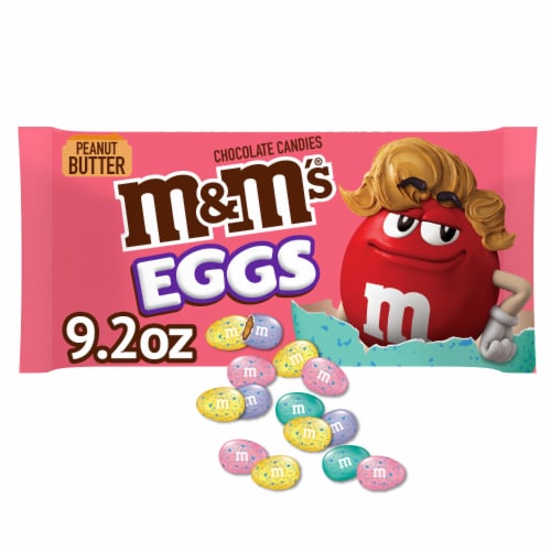 M&M'S Peanut Butter Chocolate Speckled Easter Egg Candy Bag, 9.2