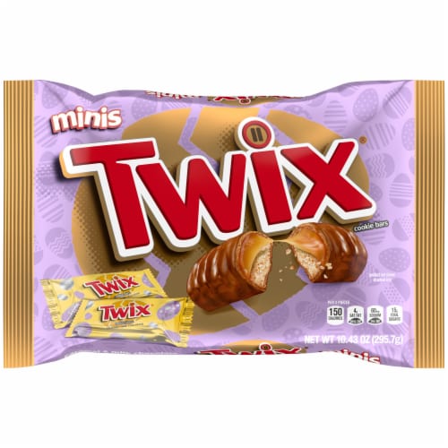 Twix Easter Caramel Chocolate Candy Cookie Bars Bag Perspective: front