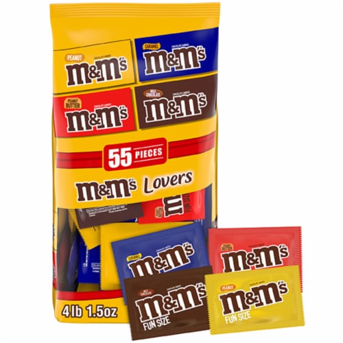 M&M'S Fun Size Milk Chocolate Candy Variety Pack Bulk Candy Bag,  55ct/30.35oz - Metro Market