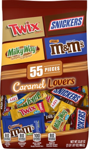 Mars Chocolate Caramel Lovers (M&Ms, Snickers, Twix & Milky Way) Fun Size  Candy Bars Variety Mix 33.87-Ounce 55-Piece Bag