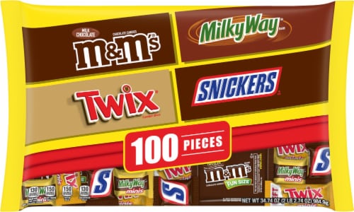 M&M'S Fun Size Milk Chocolate Candy Variety Pack Bulk Candy Bag,  55ct/30.35oz - Kroger