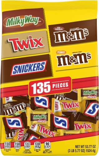 Snickers Minis Chocolate, Original/Peanut Butter/Almond, Variety, Chewing  Gum