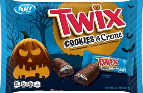 Twix® Cookies & Creme Fun Size Chocolate Halloween Candy Bars Perspective: front