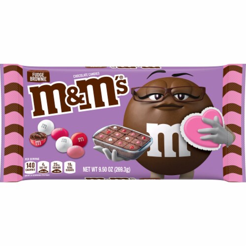 M&M'S Fudge Brownie Chocolate Valentine Candy Bag, 9.5 oz - Foods Co.