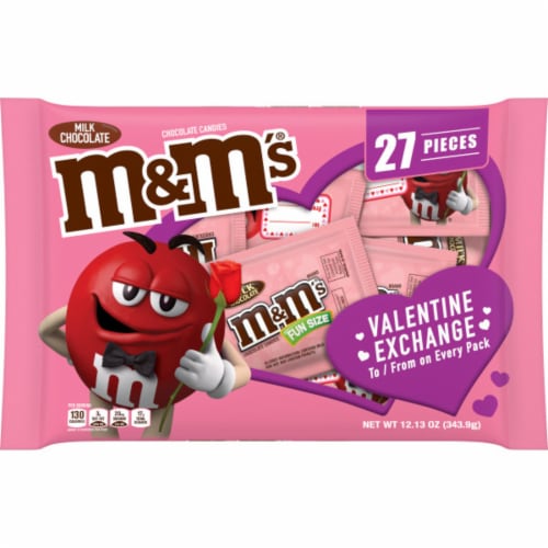 M&M's® Milk Chocolate Fun Size Valentine Chocolate Candy Bag, 12.13 oz -  Mariano's