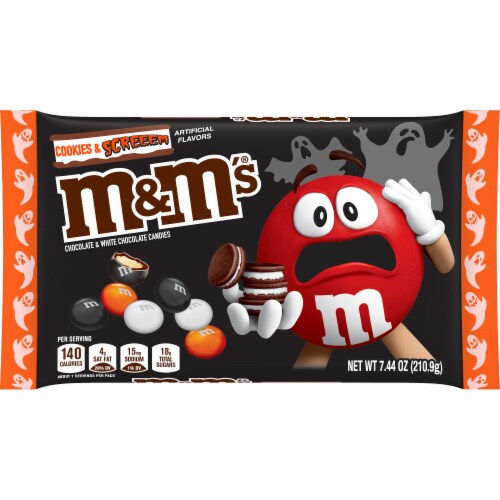 M&M's® Cookies & Screeem Chocolate & White Chocolate Halloween Candy Perspective: front