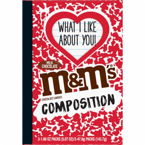 M&M's Valentine's Day Composition Book Boxed Milk Chocolate