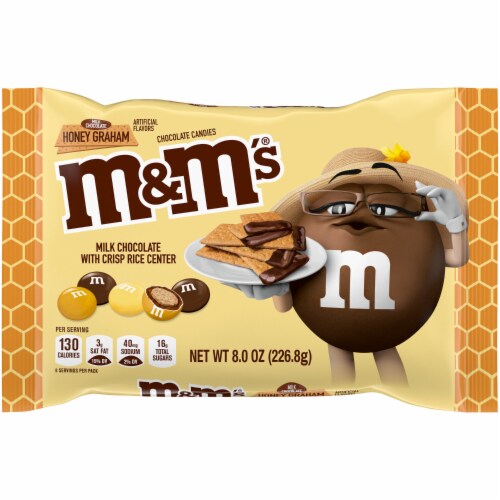 M&M'S Milk Chocolate Honey Graham Easter Candy Bag, 8 oz - King