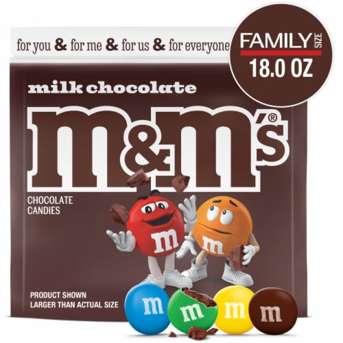 M&M'S Milk Chocolate Candy Family Size Resealable Bulk Candy Bag, 18 oz -  Dillons Food Stores