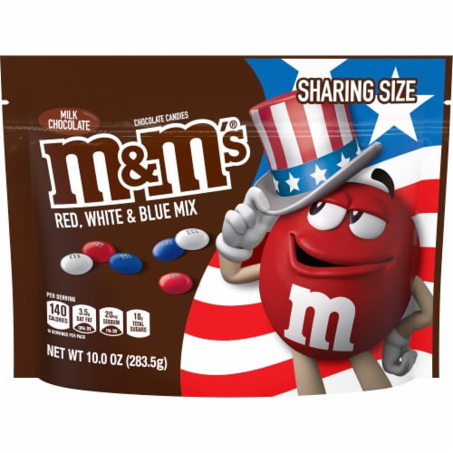 Mars M&M's Milke Chocolate Candy - Red/White/Blue, 10 oz - Metro Market