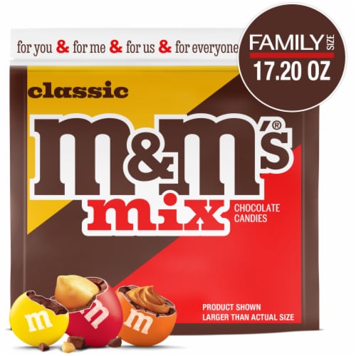 M&Ms Family Size Classic Mix Perspective: front