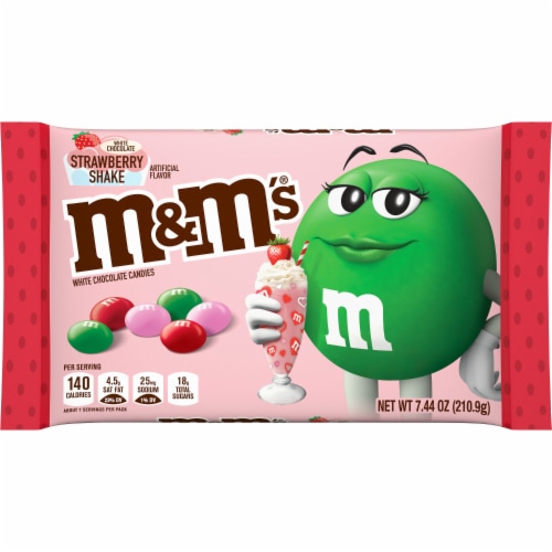 M&M's Strawberry Shake White Chocolate Candy 2-Bags 7.44 Oz ~ Expires  09/2023