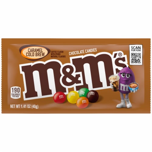 M&M's Caramel Cold Brew Chocolate Candies Perspective: front