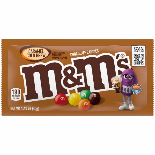 M&M's Caramel Cold Brew Chocolate Candies Perspective: front