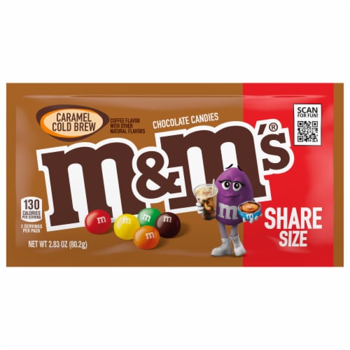 M&M'S® Caramel Cold Brew Share Size Candy Perspective: front