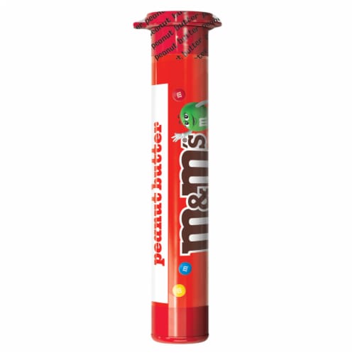 M&M'S Minis Peanut Butter Milk Chocolate Candy Mega Tube Perspective: front