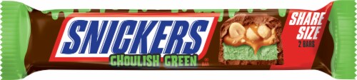 Snickers® Ghoulish Green Chocolate Bar Perspective: front