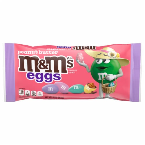 M&M'S Peanut Butter Eggs Pastel Blend Easter Candy Bag Perspective: front