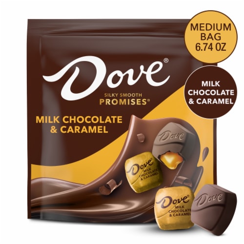 Dove Promises Milk Chocolate & Caramel Candy Bag Perspective: front