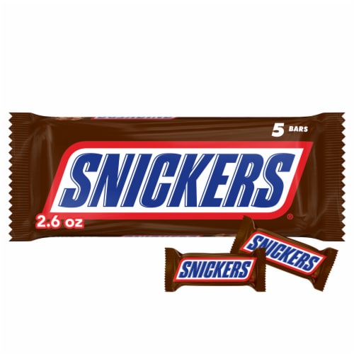 Snickers Fun Size College Basketball Milk Chocolate Candy Bars Bag Perspective: front