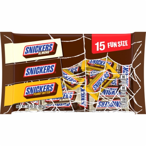Snickers® Assorted Chocolate Fun Size Halloween Candy Bag Perspective: front