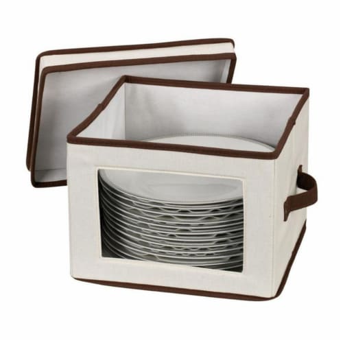 Household Essentials 536 Dinner Plate Chest canvas with trim Perspective: front
