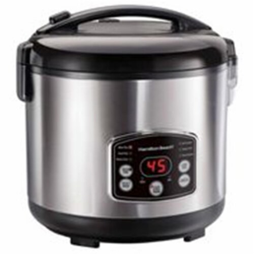 Hamilton Beach Programmable Rice Cooker and Steamer - Silver/Black