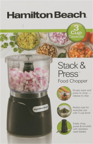 Hamilton Beach 3 Cup Stack & Press Food Chopper Perspective: front