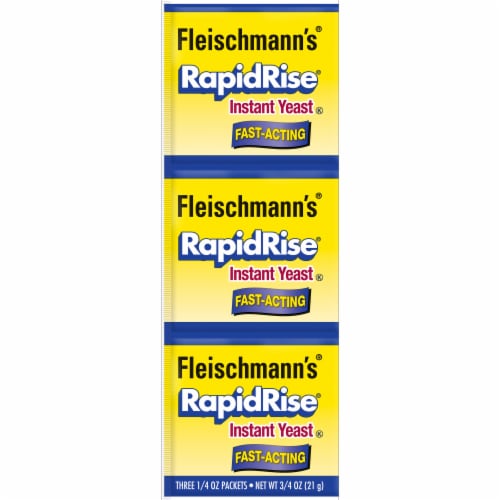 Fleischmann's® Fast-Acting RapidRise® Instant Yeast Packets Perspective: front