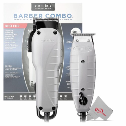 Andis Barber Combo Adjustable Blade Clipper and TBlade Trimmer Set, 1