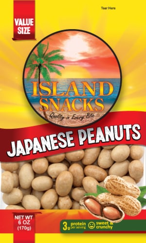 Island Snacks Japaneese Peanuts Value Size Perspective: front