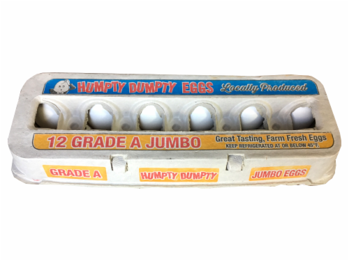 Humpty Dumpty Jumbo White Eggs Perspective: front