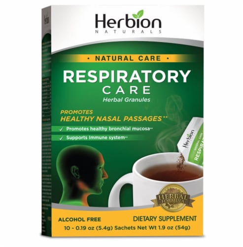 Herbion Respiratory Care Herbal Granules Sachets 10 Count Perspective: front