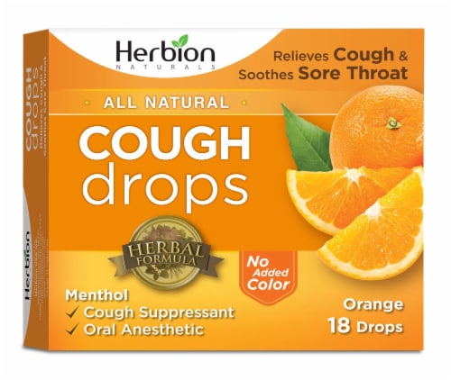 Herbion All Natural Cough Drops - Orange Perspective: front
