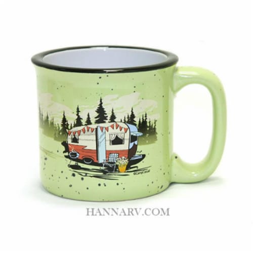 Camp Casual 15 oz. Beary Green Mug Perspective: front