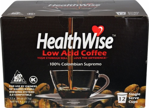 HealthWise Low Acid Coffee Single Serve Cups Perspective: front