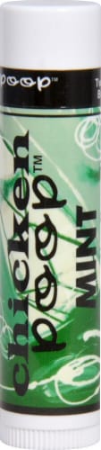 Chicken Poop Mint Lip Balm Perspective: front
