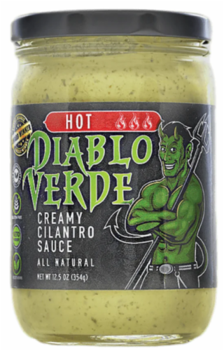 Diablo Verde Cilantro Sauce Hot Perspective: front
