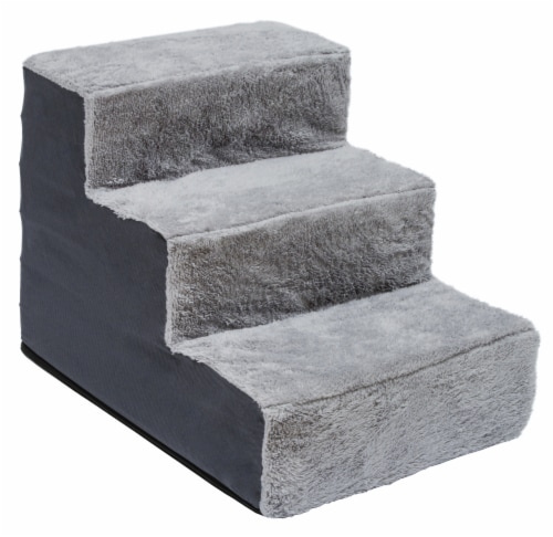 DMC 3-Step Pet Stairs - Gray Perspective: front