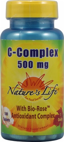 Nature's Life C-Complex Tablets 500 mg Perspective: front