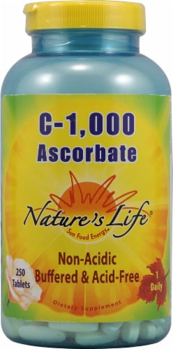 Nature's Life C-1000 Ascorbate Tablets Perspective: front