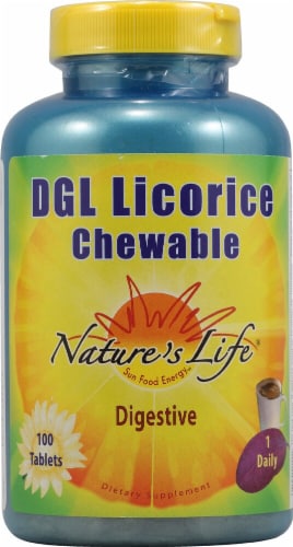 Nature's Life  DGL Licorice Chewable Perspective: front