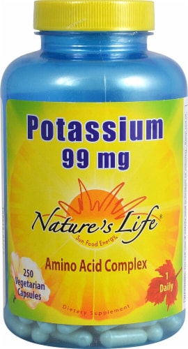 Nature's Life Potassium Capsules 99 mg Perspective: front