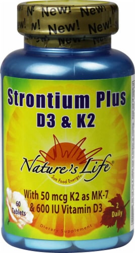 Nature's Life  Strontium Plus D3 & K2 Perspective: front