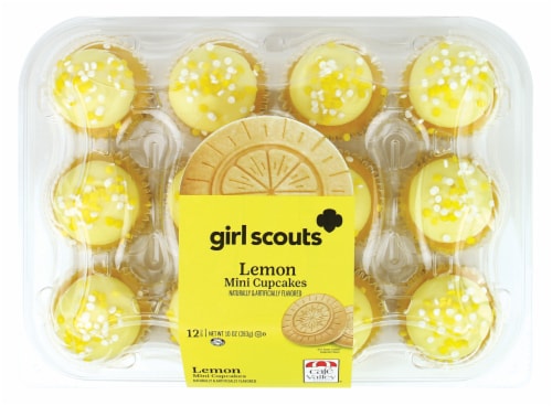 Cafe Valley Bakery Girl Scout Lemon Mini Cupcakes Perspective: front