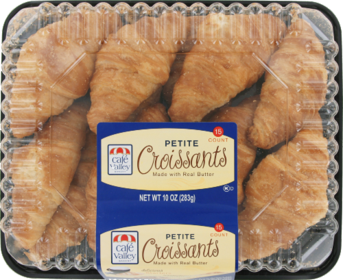 Cafe Valley Petite Croissants 15 Count Perspective: front