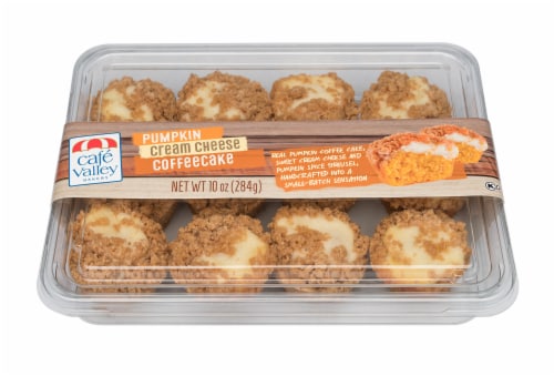 Café Valley Bakery Pumpkin Cream Cheese Coffeecake Bites Perspective: front